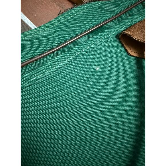 Vintage Tahoe 94 Duffel Bag Green Canvas Leather Handles Retro Travel Carry-On - Picture 8 of 8